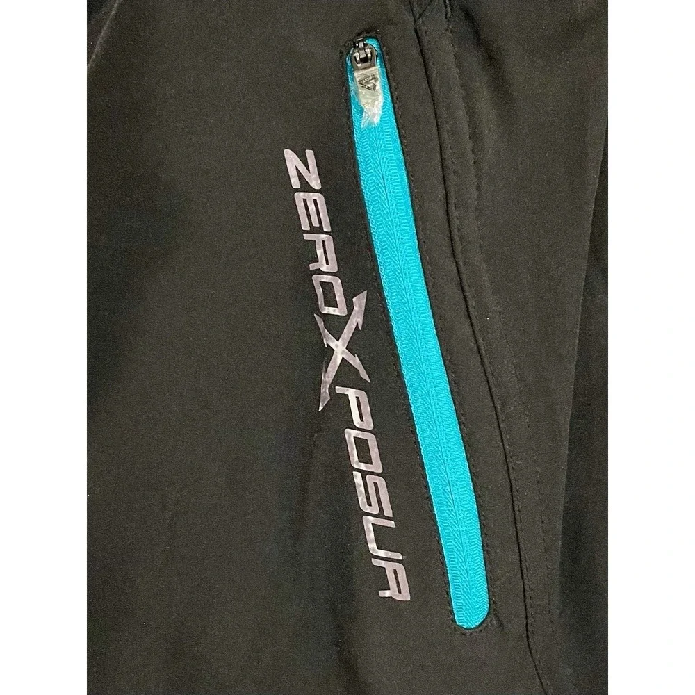 ZEROXPOSUR Black Shorts Mens Size Medium‎ M Side Pocket Elastic Waist Swim $48